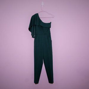 Classy, Jumpsuit, One Sleeve, Petite, Green